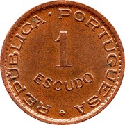 1 Escudo, Cape Verde, 1953-1968 reverse image