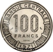 100 Francs CFA Essai reverse image