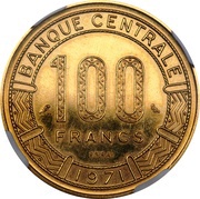 100 Francs CFA Essai reverse image