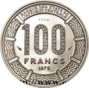 100 Francs CFA Essai reverse image