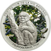 1000 Francs CFA Wildlife Protection - Central African Red Colobus reverse image