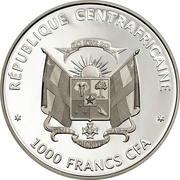 1000 Francs CFA Gold Banded Forester obverse image