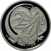 2 Cents - Elizabeth II 4th Portrait - Fine Silver Proof - Error, Australia, 2006 reverse image