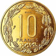 10 Francs CFA Essai reverse image