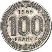 100 Francs Pattern reverse image