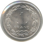 1 Franc CFA, Central African States, 1974-2003 reverse image