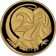 2 Cents - Elizabeth II 4th Portrait - Gold Proof, Australia, 2006-2016 reverse image