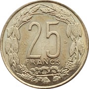 25 Francs CFA, Central African States, 1975-2003 reverse image