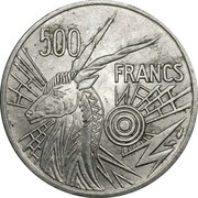 500 Francs CFA, Central African States, 1976-1984 reverse image