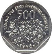 500 Francs CFA, Central African States, 1998 reverse image