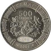 500 Francs CFA, Central African States, 2006 reverse image