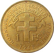 1 Franc reverse image