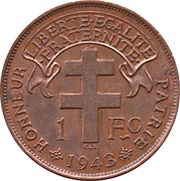1 Franc reverse image