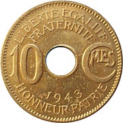 10 Centimes reverse image