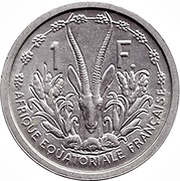 1 Franc, Central African States, 1948 reverse image
