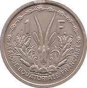 1 Franc Essai, Central African States, 1948 reverse image