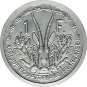 1 Franc Piefort Essai, Central African States, 1948 reverse image