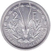2 Francs, Central African States, 1948 reverse image