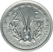 2 Francs Piefort Essai, Central African States, 1948 reverse image