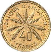 40 Francs Pattern reverse image