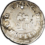 2 Reales Honduras, Central America, 1825 reverse image