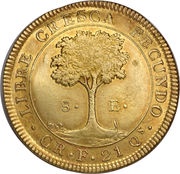 8 Escudos Costa Rica reverse image