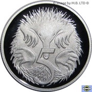 5 Cents - Elizabeth II 4th Portrait - Fine Silver Proof, Australia, 2003-2019 reverse image