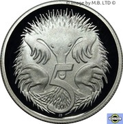5 Cents - Elizabeth II 2nd Portrait - Fine Silver Proof, Australia, 2006 reverse image