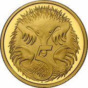 5 Cents - Elizabeth II 5th Portrait - Gottwald Proof Gold, Australia, 2010 reverse image