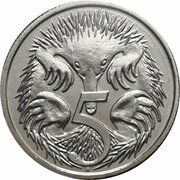 5 Cents - Elizabeth II 4th Portrait - 50th Anniversary of Decimal Currency reverse image