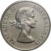 5 Cents - Elizabeth II 1st Portrait - Echidna; Mary Gillick Obverse obverse image
