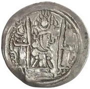 1 Drachm - Anonymous Bukhar Khudat; imitation with countermark, Central Asia and Caucasia, 438-525 reverse image