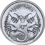 5 Cents In the name of Elizabeth II; 1st Portrait - Echidna; Mary Gillick Obverse, Australia, 2024 reverse image