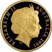 10 Cents - Elizabeth II 4th Portrait - Lyrebird; Gold Proof obverse image