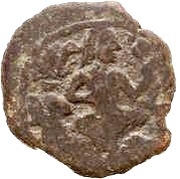 Unknown Æ - Anonymous / In the name of Thun Jabgu Khan, 618-628 Kabarna; with throne obverse image