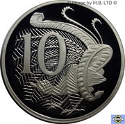 10 Cents - Elizabeth II 2nd Portrait - Fine Silver Proof, Australia, 2006 reverse image