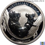 10 Cents - Elizabeth II 4th Portrait - Koala - Silver Bullion Coinage reverse image
