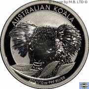 10 Cents - Elizabeth II 4th Portrait - Koala - Silver Bullion Coinage reverse image