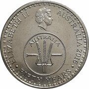 10 Cents - Elizabeth II 4th Portrait - 50th Anniversary of Decimal Currency obverse image