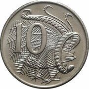 10 Cents - Elizabeth II 4th Portrait - 50th Anniversary of Decimal Currency reverse image