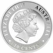 10 Cents - Elizabeth II 4th Portrait - Kangaroo - Silver Proof obverse image