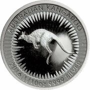 10 Cents - Elizabeth II 4th Portrait - Kangaroo - Silver Proof reverse image