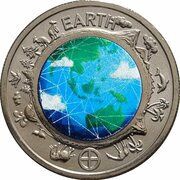 10 Cents - Elizabeth II 4th Portrait - Planetary Coins - Earth, Australia, 2017 reverse image