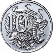 10 Cents In the name of Elizabeth II; 2nd Portrait - Lyrebird; Arnold Machin Obverse, Australia, 2024 reverse image