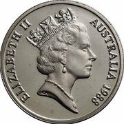 20 Cents - Elizabeth II 3rd Portrait obverse image