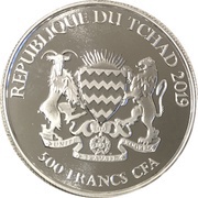 500 Francs CFA Irish Red Deer obverse image