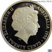 20 Cents - Elizabeth II 4th Portrait - Masterpiece in Silver - 1938 Florin obverse image