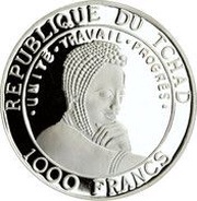 1000 Francs Bird of Paradise obverse image
