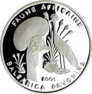 1000 Francs Bird of Paradise reverse image