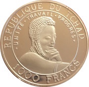 1000 Francs FIFA World Cup, France obverse image